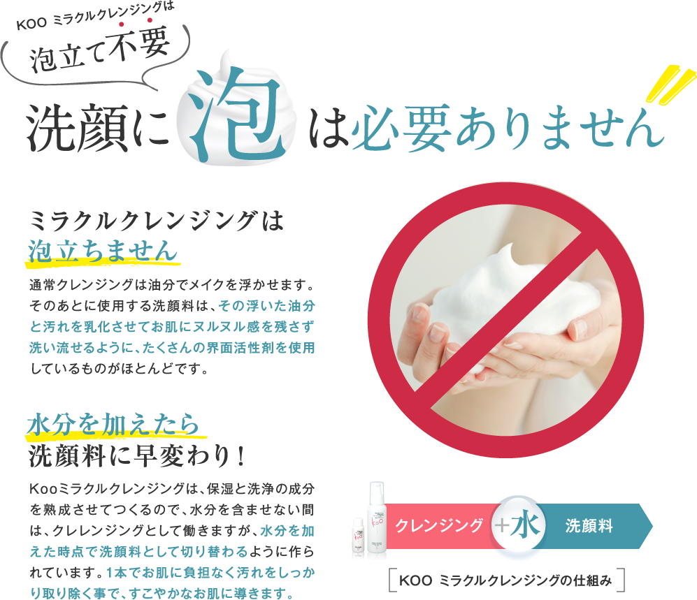 洗顔に泡は必要ありません