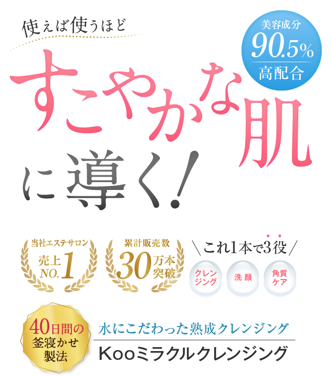 使えば使うほどすこやかな肌に導く！